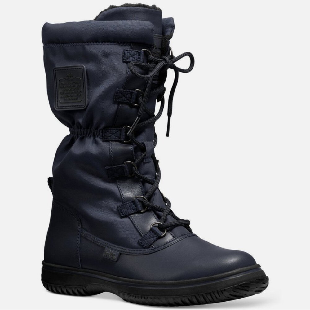 NWOB Coach Sage Lace Up Winter Snow Boots Black